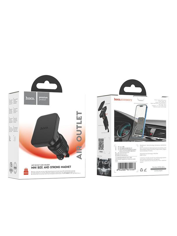 Uchwyt na telefon do samochodu magnetyczny Hoco do kratki H32 czarny