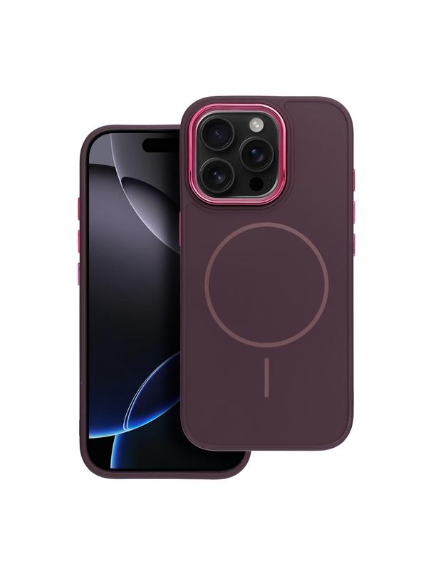 Futerał FRAME MAG COVER kompatybilny z MagSafe do IPHONE 14 PRO MAX fioletowy