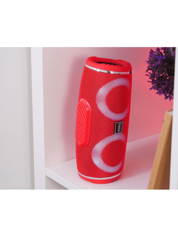 Głośnik bluetooth LED 2 x 5W 2h Hoco HC12 czerwony