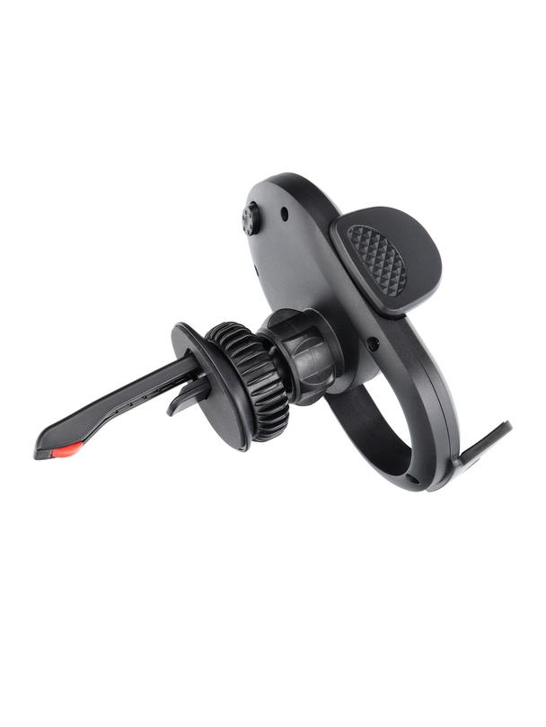 Uchwyt na telefon do samochodu grawitacyjny Blue Star Smart Lock Smile do kratki czarny