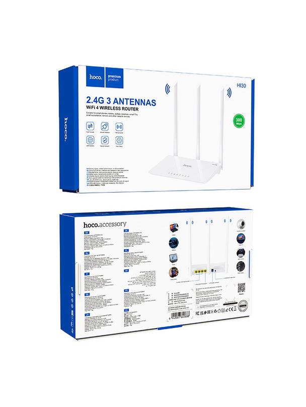 Router bezprzewodowy Hoco WiFi4 HI30 biały