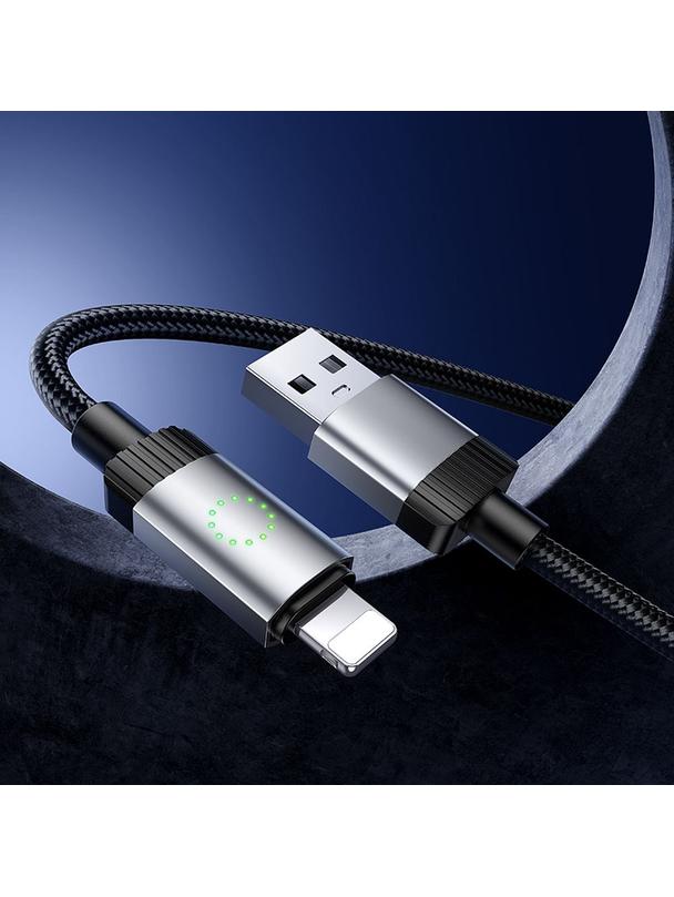 Kabel USB A do Lightning Hoco 2,4A 1 m X117 czarny