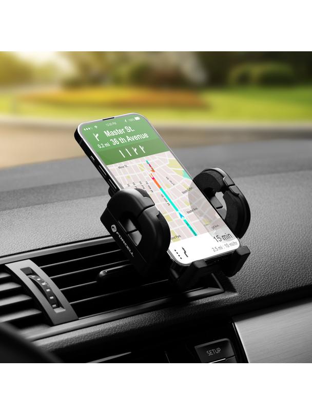 Uchwyt na telefon do samochodu uniwersalny Forcell F-Grip Regular do kratki czarny