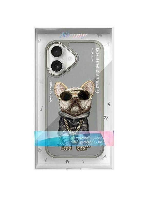 NIMMY futerał GLASSES COOL DOG do IPHONE 16 szary