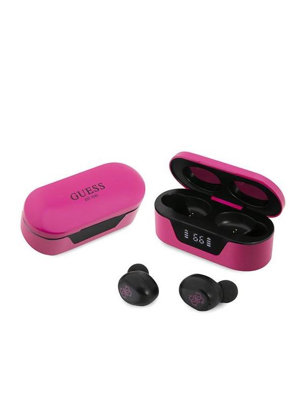GUESS słuchawki bezprzewodowe bluetooth TWS + stacja dokująca GUTWST31EM magenta