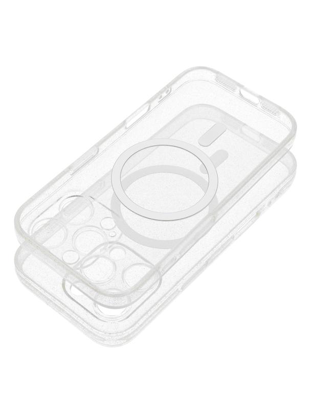 Futerał CLEAR MAG COVER kompatybilny z MagSafe do SAMSUNG S25 Plus transparentny glitter