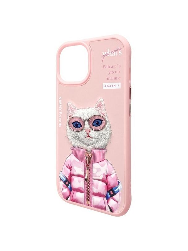 NIMMY futerał COOL&CUTE 2.0 Cat do IPHONE 15 różowy