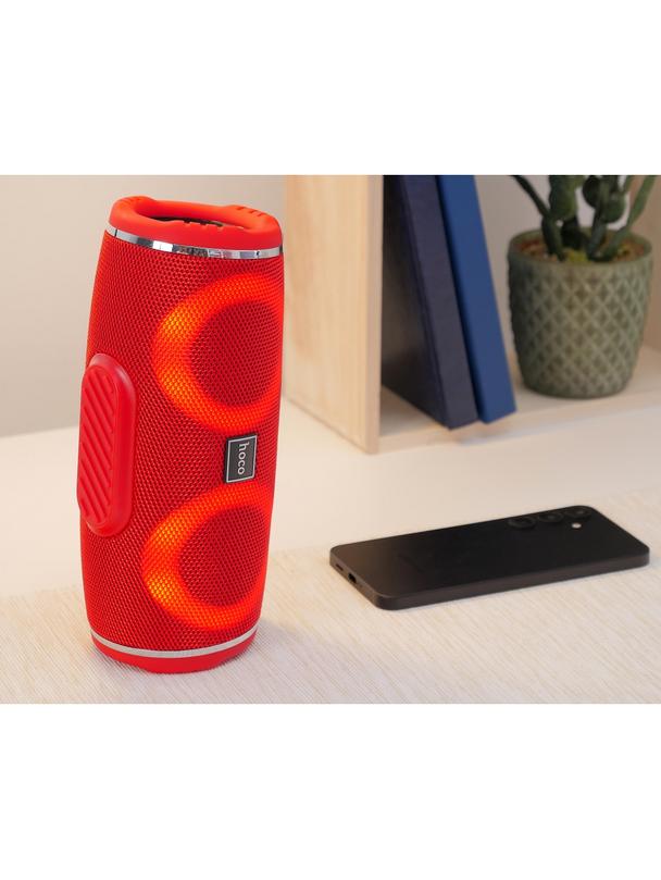 Głośnik bluetooth LED 2 x 5W 2h Hoco HC12 czerwony