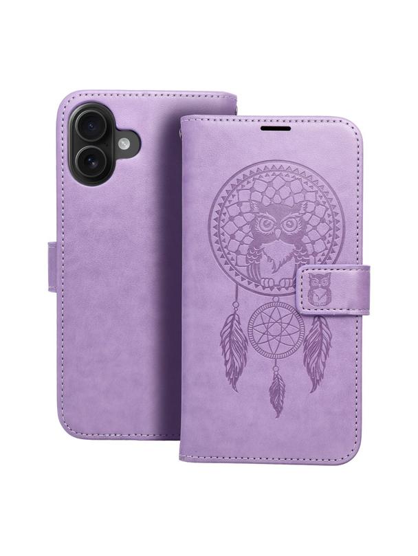 Kabura MEZZO Book do IPHONE 16 Plus łapacz snów fioletowy