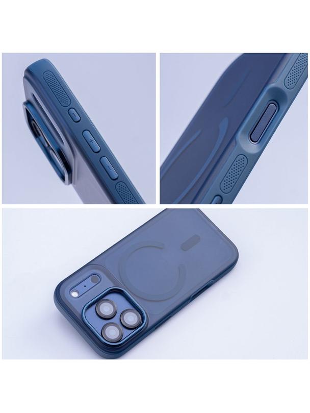Futerał do iPhone 17 PRO MAX Flexline Mag Cover zgodny z MagSafe granatowy