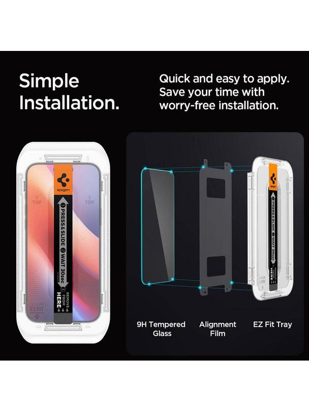 SPIGEN szkło hartowane GLAS.TR ”EZ FIT” do IPHONE 16 Pro Max clear