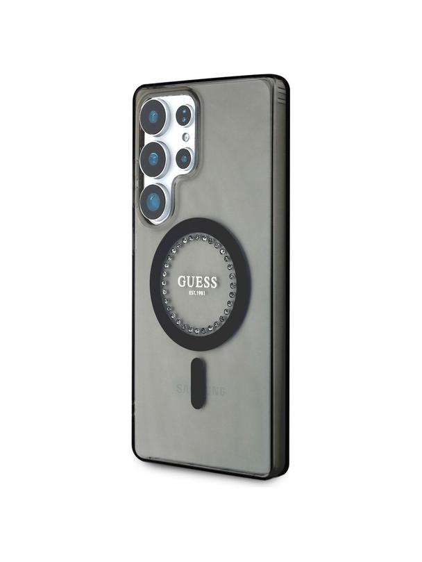GUESS futerał do SAMSUNG S25 Ultra GUHMS25LPFTDTEK (Magnetic IML Rhinestones) czarny