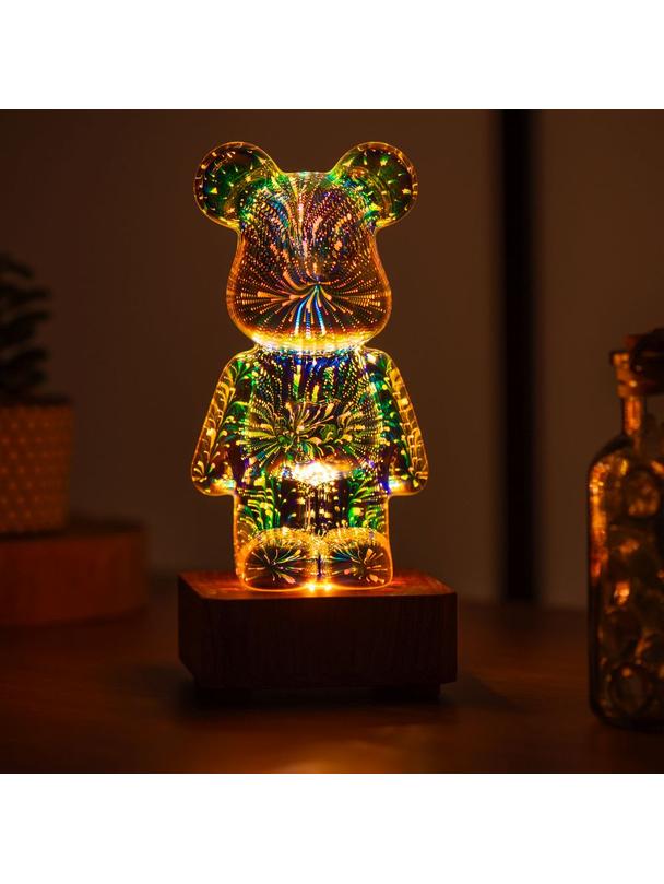 Lampka nocna LED 3D Miś Art Deco stojący L3GFBD