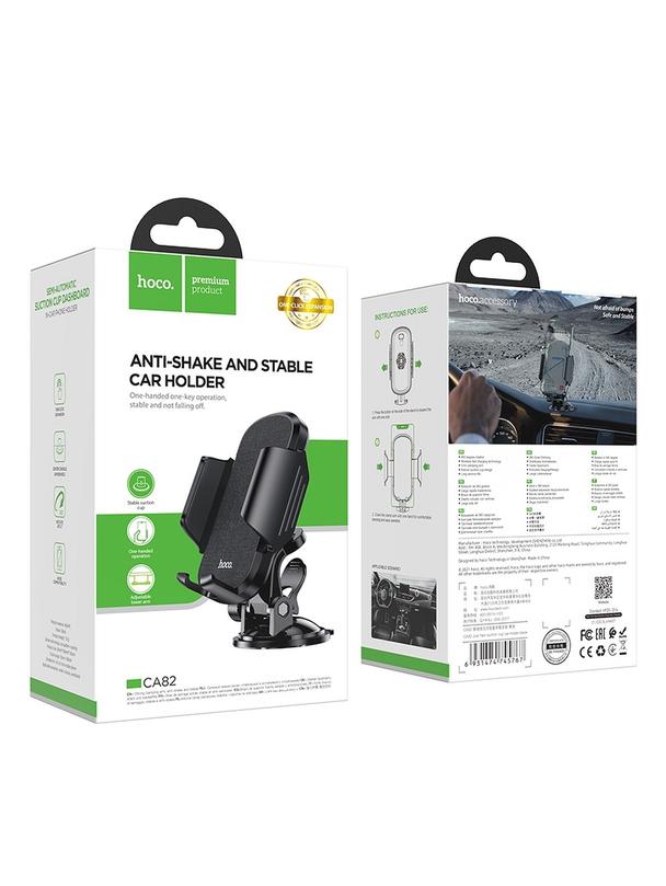 Uchwyt na telefon do samochodu uniwersalny Hoco do szyby / deski CA82 czarny