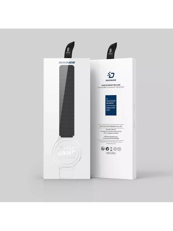 DUX DUCIS pasek MILANESE magnetyczny ze stali nierdzewnej 20 mm czarny