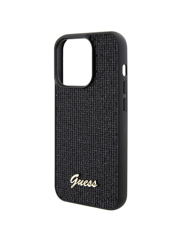GUESS futerał do IPHONE 15 Pro GUHCP15LPMSDGSK (Disco Script Metal) czarny