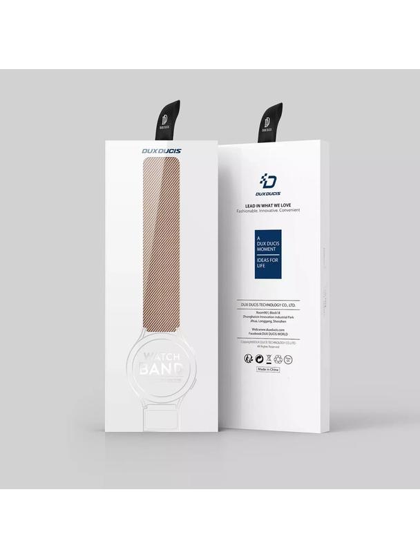 DUX DUCIS pasek MILANESE magnetyczny ze stali nierdzewnej 20 mm złoty