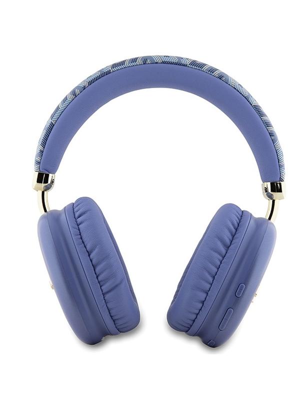 Słuchawki bezprzewodowe nauszne Guess Gcube Metallic Script Logo GUBHK1GCTCSU fioletowe