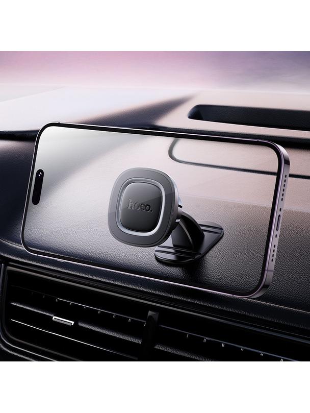 Uchwyt na telefon do samochodu magnetyczny Hoco do deski H73 czarno szary