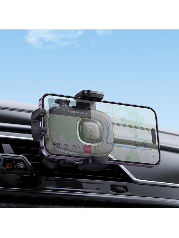 Uchwyt na telefon do samochodu uniwersalny Hoco do kratki H75 czarny