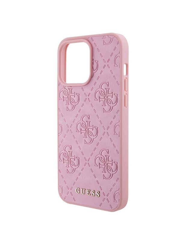 GUESS futerał do IPHONE 15 Pro GUHCP15LP4EPMP (Quilted 4G Classic) różowy