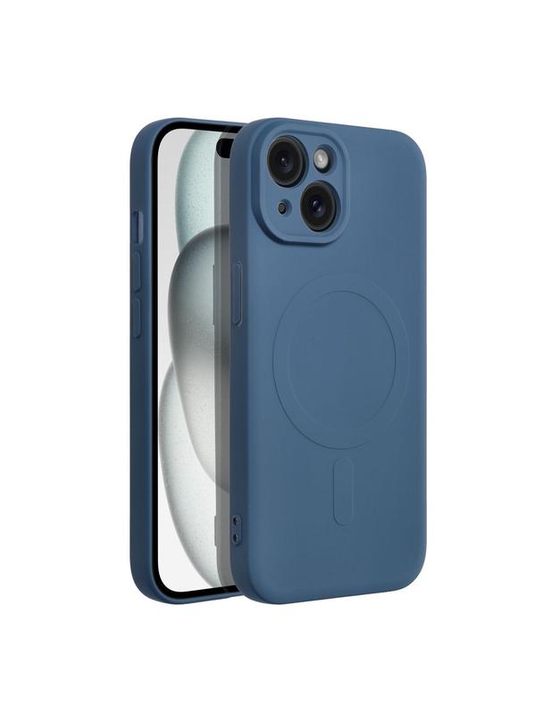 Futerał SILICONE MAG COVER kompatybilny z MagSafe do IPHONE 15 niebieski