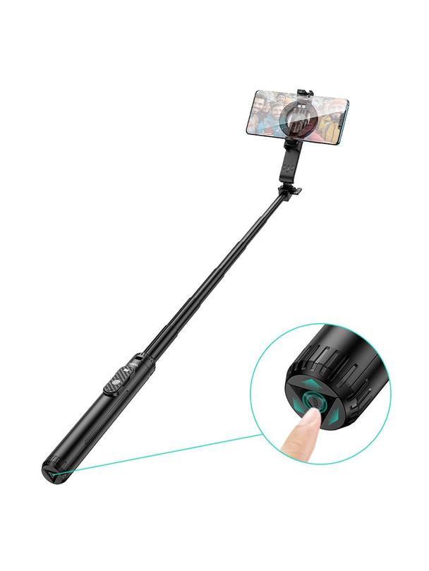 Selfie stick Hoco tripod z pilotem bezprzewodowym magnetyczny K25 czarny