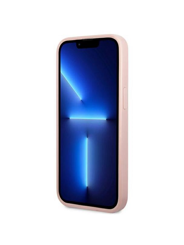 GUESS futerał do IPHONE 14 Pro Max GUHCP14XHGGSHP (Glitter Flakes Script Metal Logo) różowy