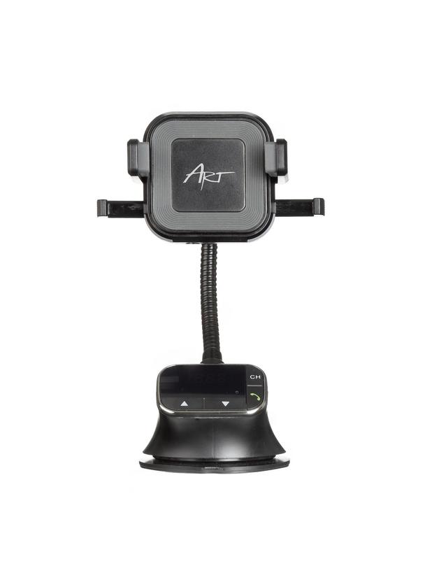 Uchwyt samochodowy uniwersalny 4w1 (zest. głośnomówiący, ładowarka indukcyjna/bezprzewodowa 10W, transmiter FM) MP3TR FM-09BT