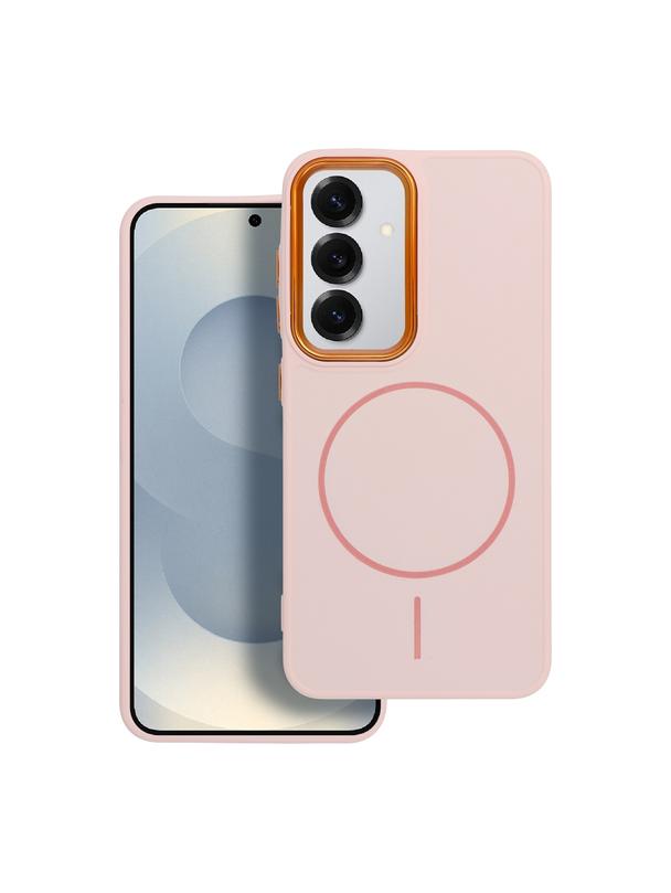 Futerał FRAME MAG COVER kompatybilny z MagSafe do SAMSUNG S26 Plus pudrowy róż