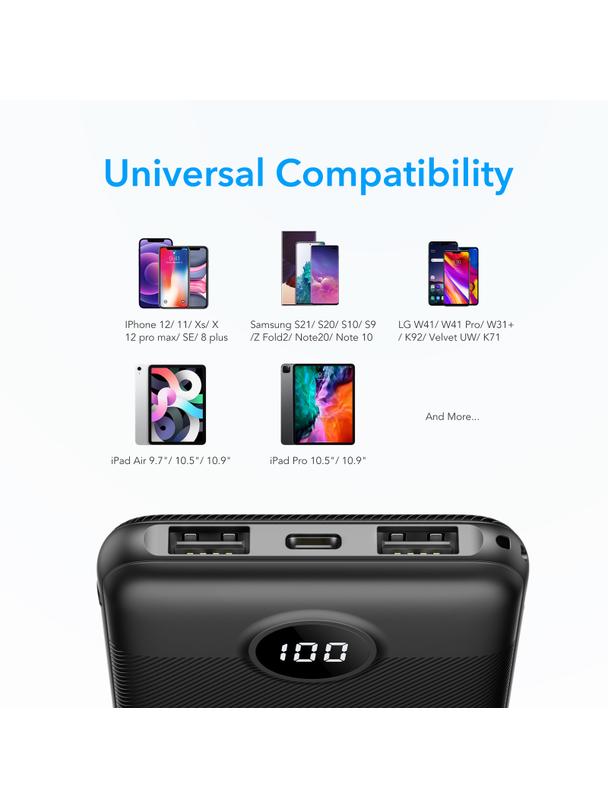 Powerbank Veger L10 (W1105) 10000 mAh czarny