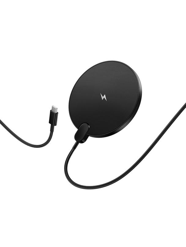 Ładowarka indukcyjna Hoco 15W z kablem USB C i wyświetlaczem CW62 czarna