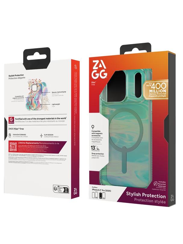 ZAGG futerał MILAN SNAP kompatybilny z MagSafe do IPHONE 17 Pro oil slick