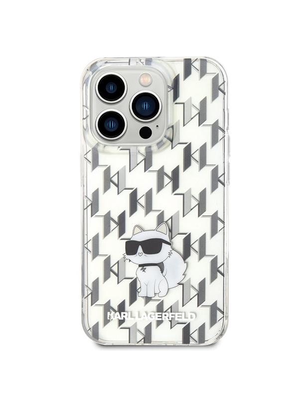 KARL LAGERFELD futerał do IPHONE 15 Pro KLHCP15LHNCMKLT (Monogram) transparentny