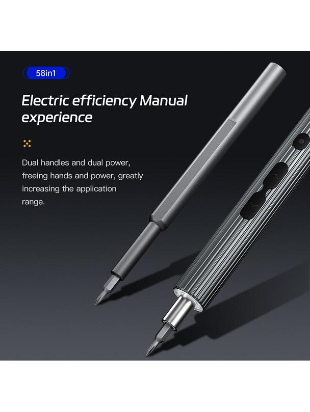 UF-TOOLS - Wkrętak elektryczny N20 z wymiennymi bitami i magnetyzerem 58w1