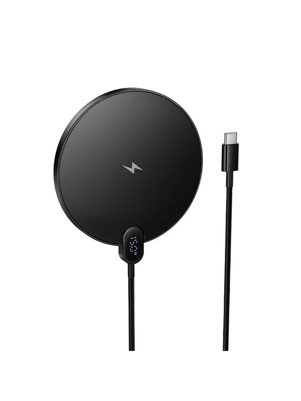 Ładowarka indukcyjna Hoco 15W z kablem USB C i wyświetlaczem CW62 czarna