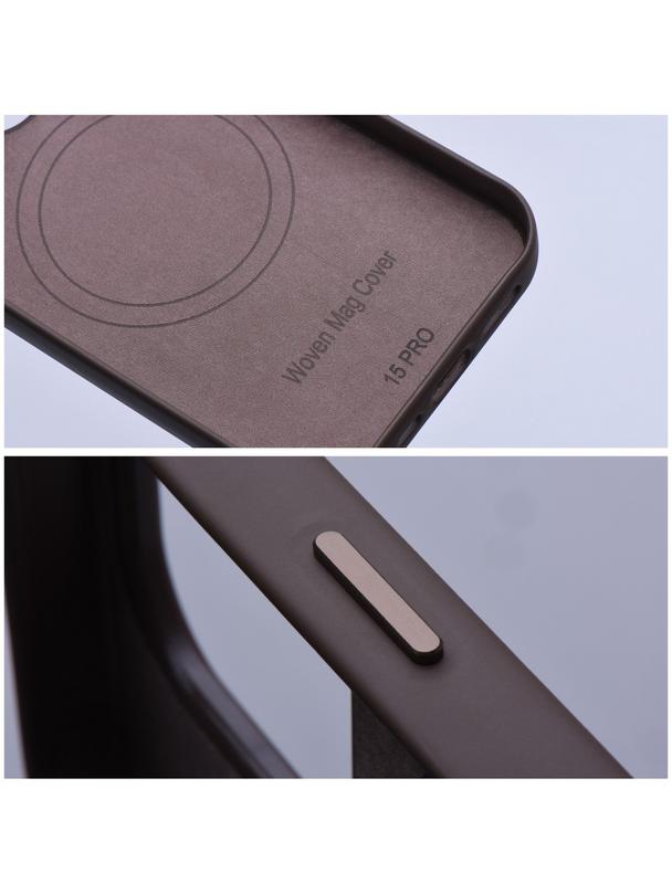 Futerał WOVEN MAG COVER kompatybilny z MagSafe do IPHONE 12 Pro Max jasny brązowy