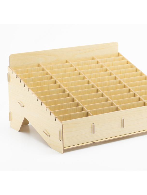 Drewniany organizer / skrzynka na telefony 48 miejsc