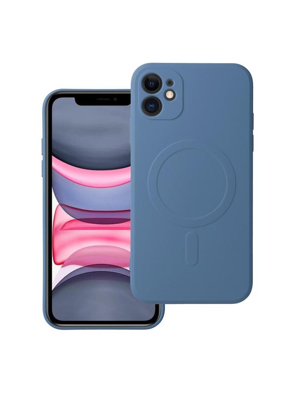 Futerał SILICONE MAG COVER kompatybilny z MagSafe do IPHONE 11 niebieski