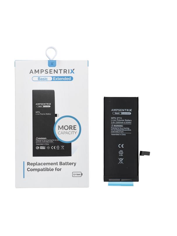 AmpSentrix Basic bateria do iPhone 7 (zwiększona pojemność 2350 mAh)