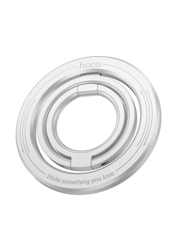 Uchwyt na telefon na palec Hoco magnetyczny Ring GH2 srebrny