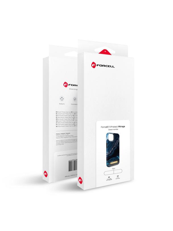 Etui na iPhone 14 Forcell F-Protect Mirage zgodny z MagSafe ocean marble