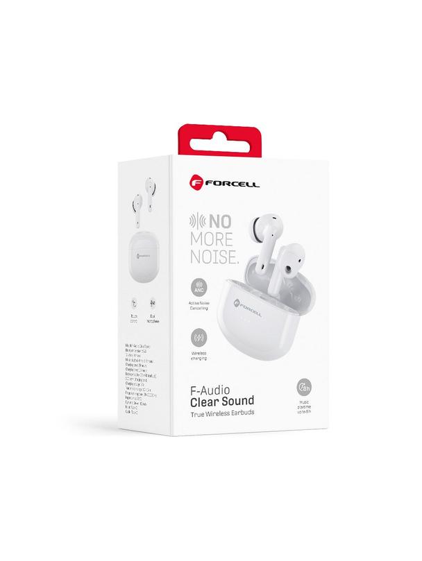 Słuchawki bezprzewodowe douszne Forcell F-Audio TWS Clear Sound białe