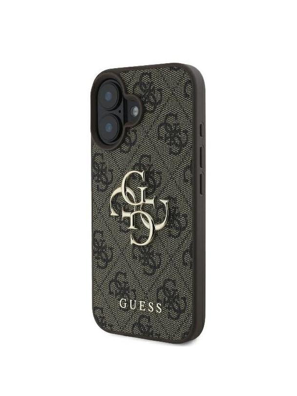 GUESS futerał do IPHONE 16 GUHCP16S4GMGBR (4G PU Big Logo) brązowy