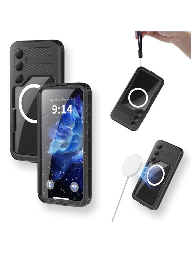 Futerał wodoodporny SHELLBOX MARS z metalowym ringiem do SAMSUNG S25 Plus czarny