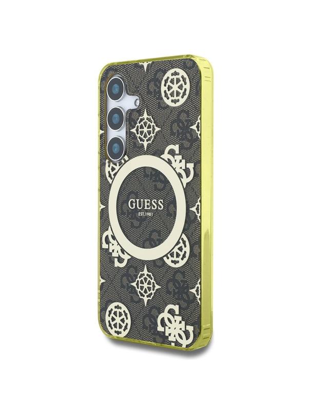 GUESS futerał do SAMSUNG S25 GUHMS25SH4PYEEW (Magnetic IML Peony on 4G Background) brązowy