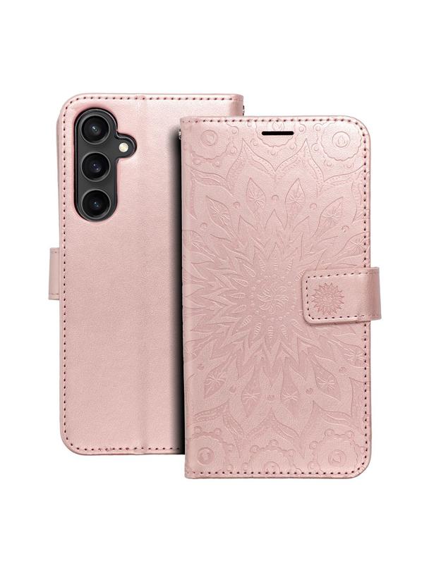 Kabura MEZZO Book do SAMSUNG S23 FE mandala złoty róż