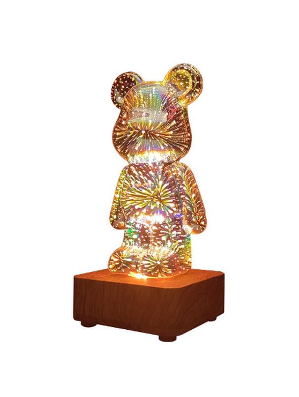 Lampka nocna LED 3D Miś Art Deco stojący L3GFBD