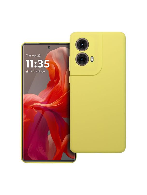 Futerał SILICONE 2mm do MOTOROLA G85 5G żółty