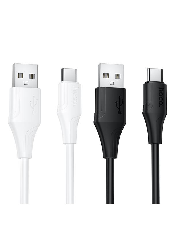 Kabel USB A do USB C Hoco 3A silikonowy 1 m X124 czarny